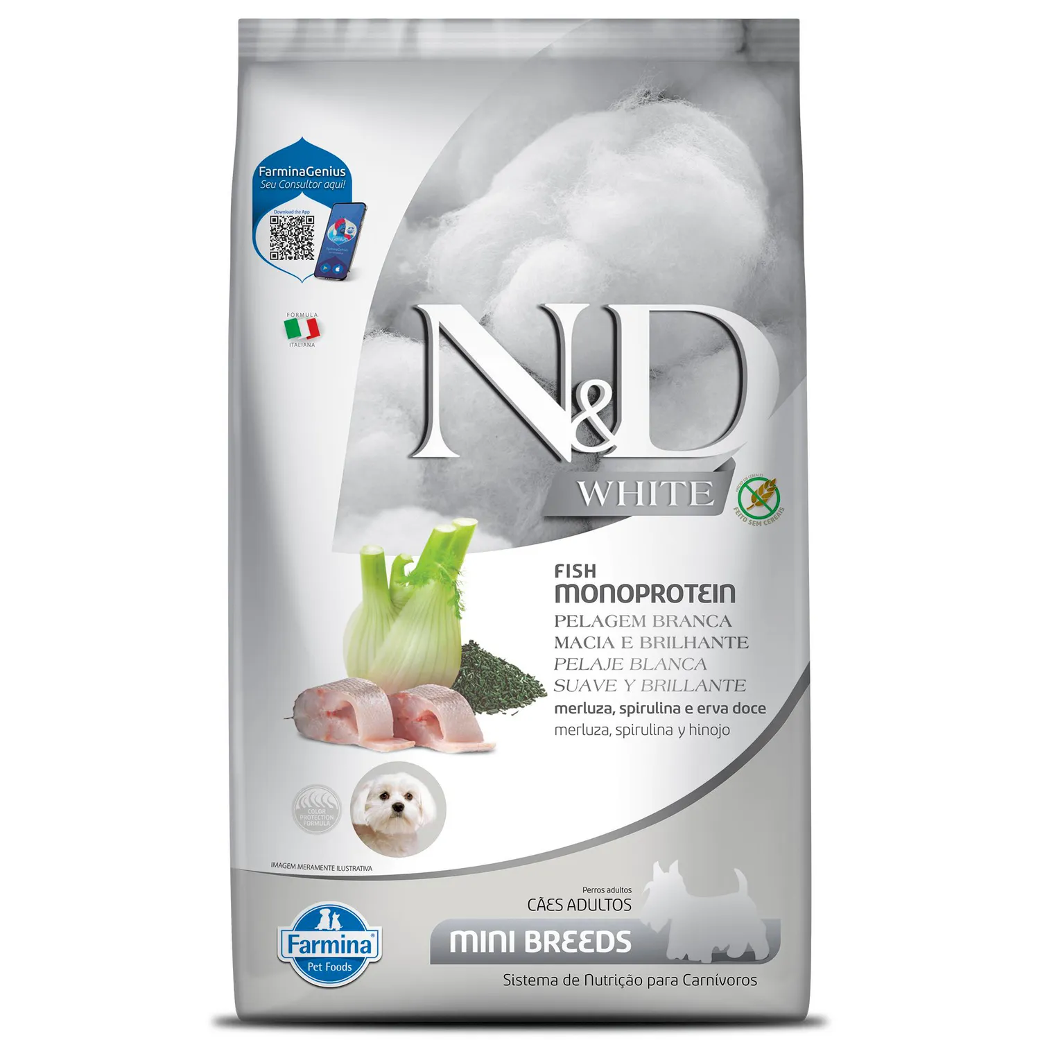 Comida Seca Para Perro N&D White Canine Adult Mini 2kg 3