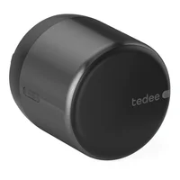 Tedee Go2 Cerradura Inteligente para Sobreponer en Llave de Cilindros Doble Embrague Puertas Blindadas y Multipuntos Acceso Bluetooth con Aplicación Negro