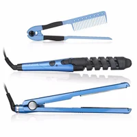 Combo Plancha para Cabello Digital + Rizador Encrespador