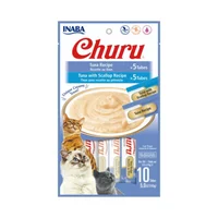 Snack cremoso para gato churu mix atún y vieira bolsa 10 unidades 14gr