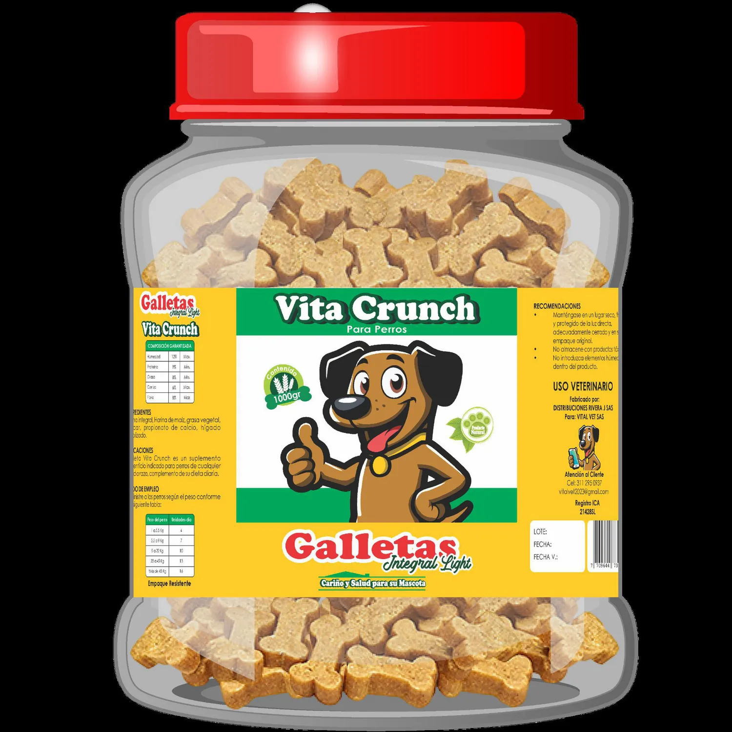 Galleta integral artesanal bombonera 1000gr