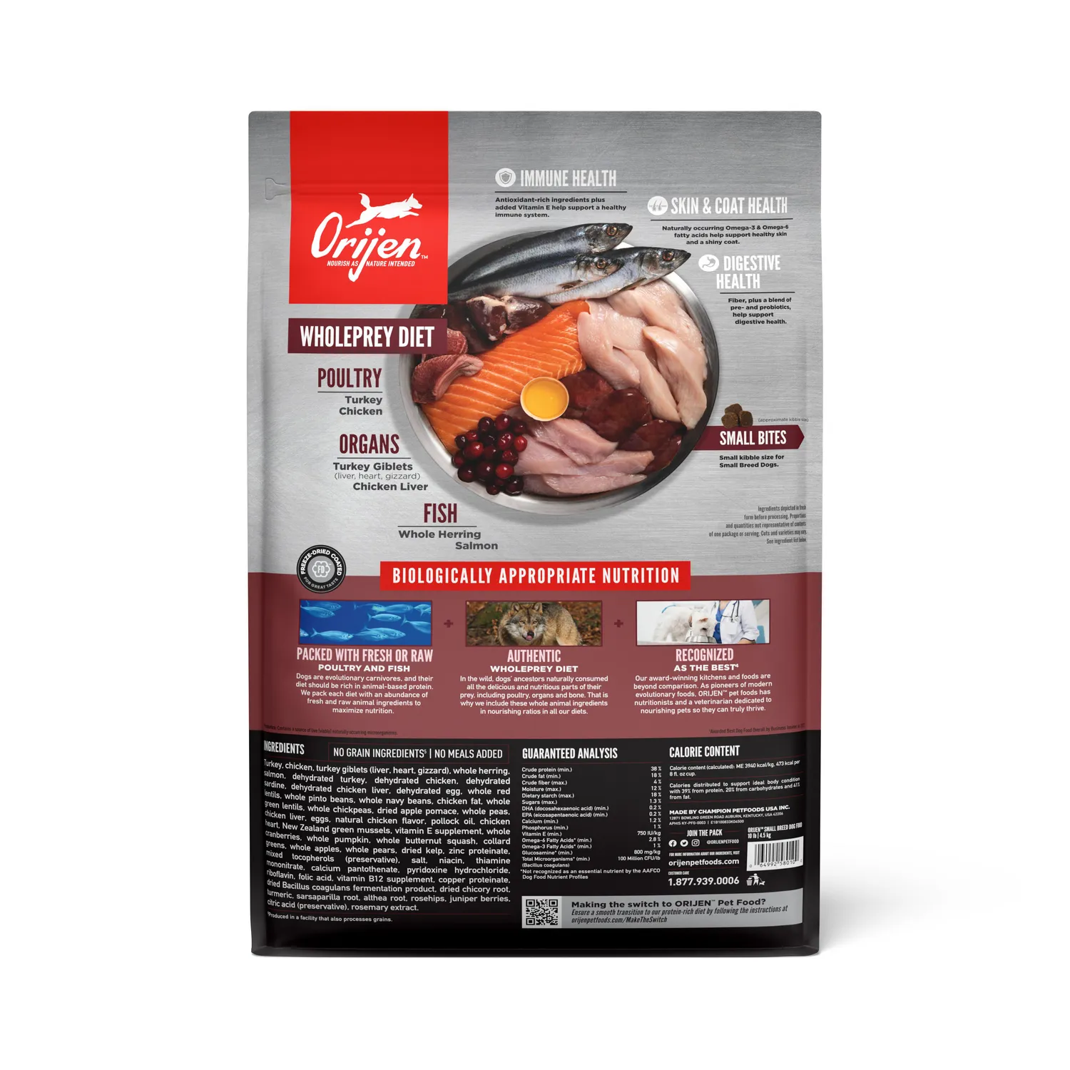 Comida Seca Para Perro Adulto Raza Pequena Orijen Small Breed 4.5kg
