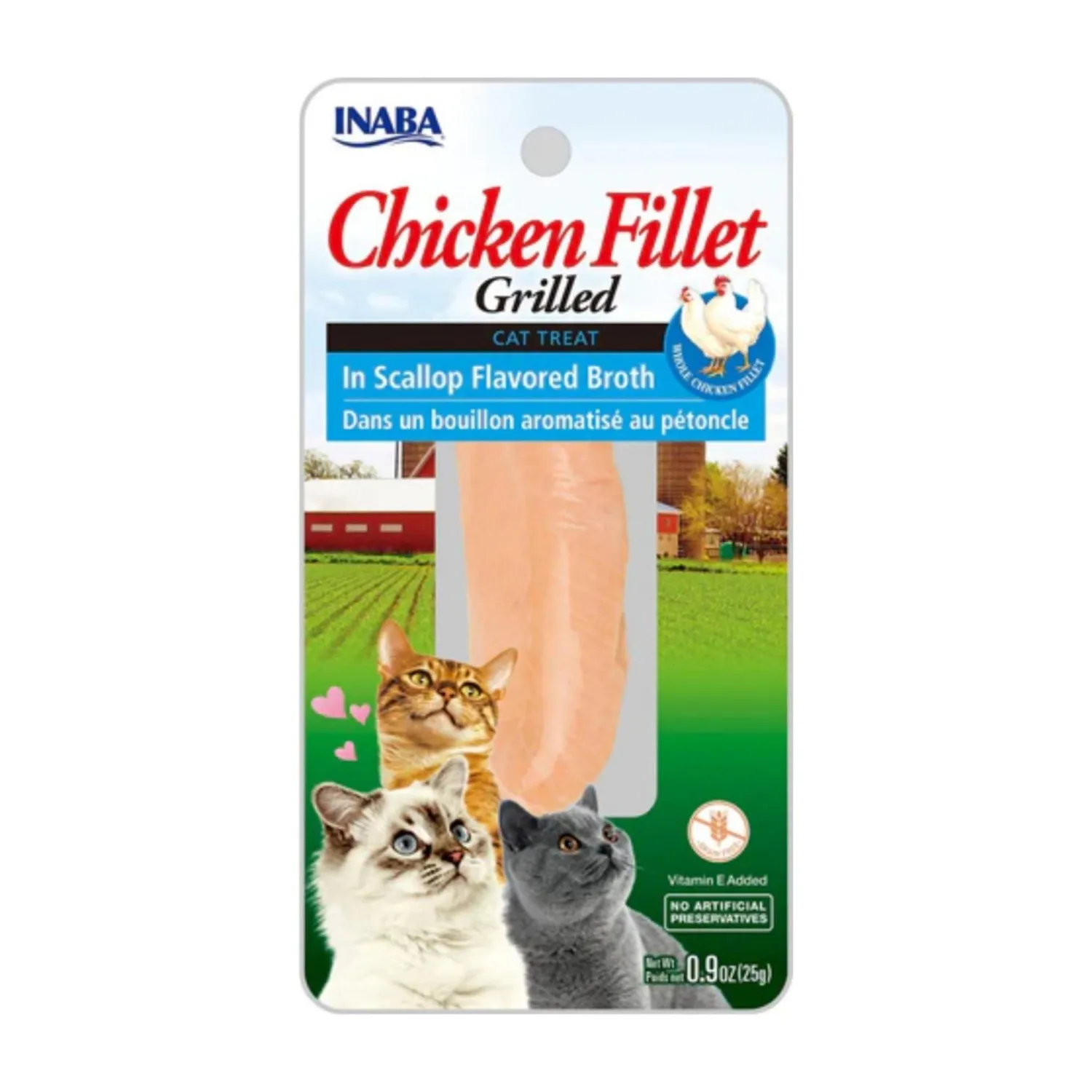 Filete de pollo en caldo sabor vieira para gato 25gr