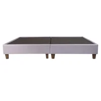 Base Cama Tapizada Dividida King 200x200x32 cm Gris