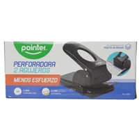 Perforadora Metálica 2 Agujeros. 60h Set X 12 Unidades