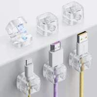 Clips Magnéticos para Organización de Cables con Adhesivo Extra Fuerte