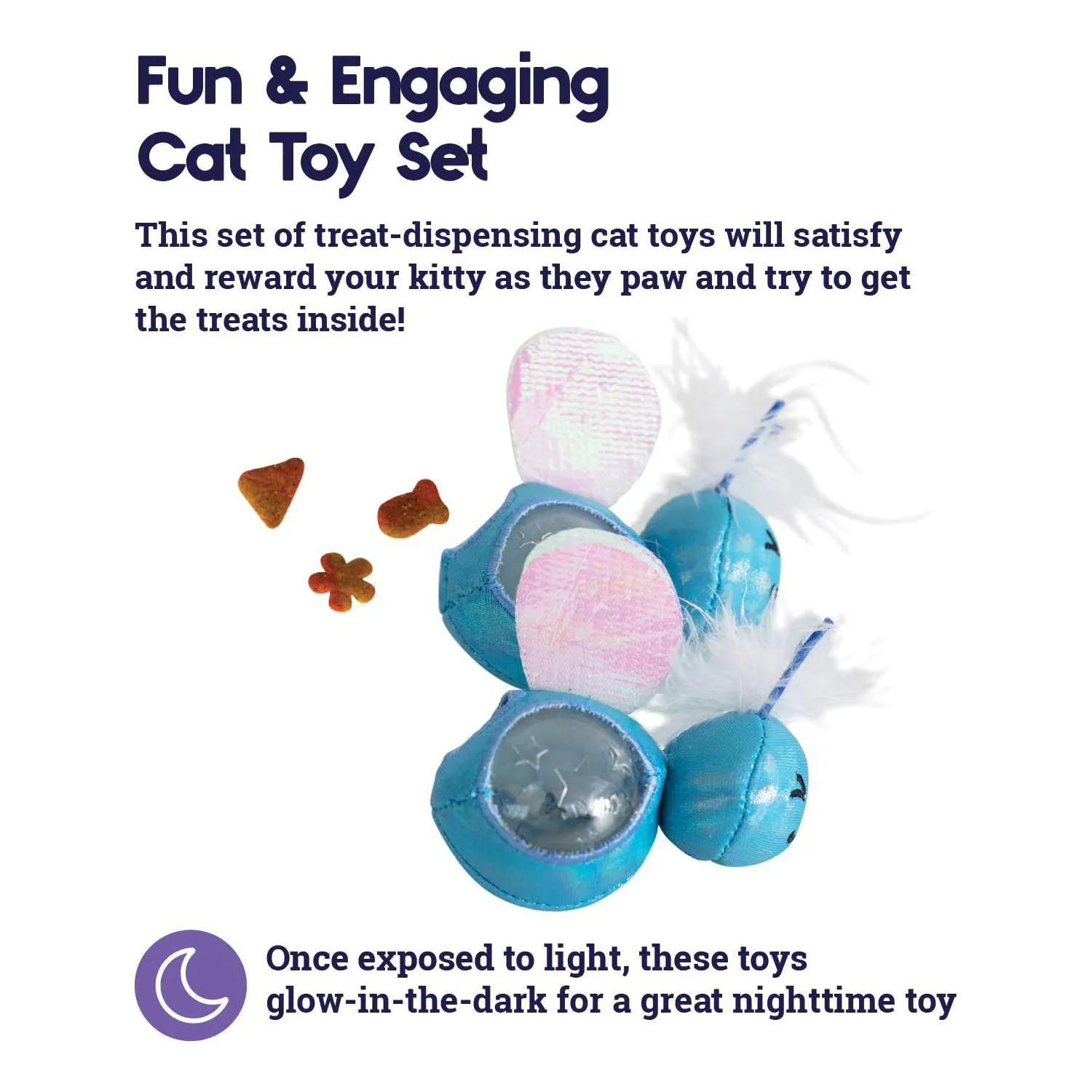Juguetes Rellenables para Gatos con Sonido y Efecto Luminoso Nocturno