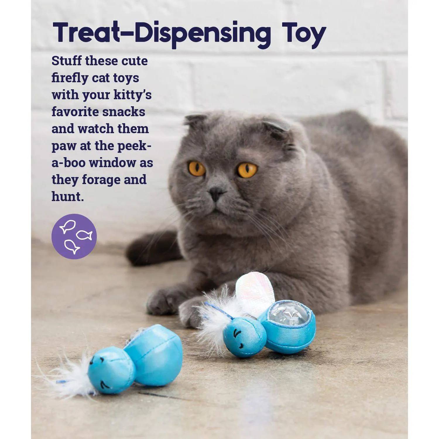 Juguetes Rellenables para Gatos con Sonido y Efecto Luminoso Nocturno 3