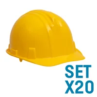Casco Bunker Semi-Automático Amarillo Set X 20 Unidades