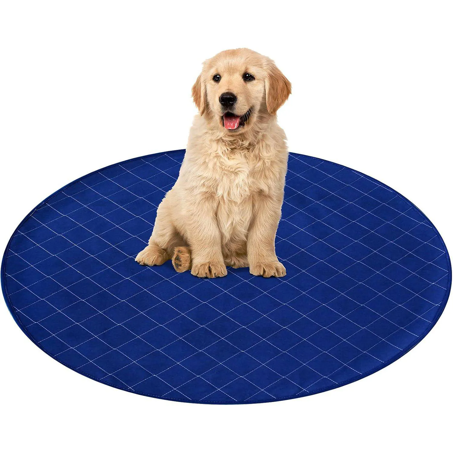 Almohadilla Lavable Para Perros Redonda Reutilizable Con Base Antideslizante