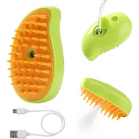 Cepillo De Vapor Para Gatos Con Peine De Silicona Y Función De Masaje