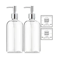 Dispensador Transparente De Jabón Con Bomba Antióxido Para Cocina Y Baño