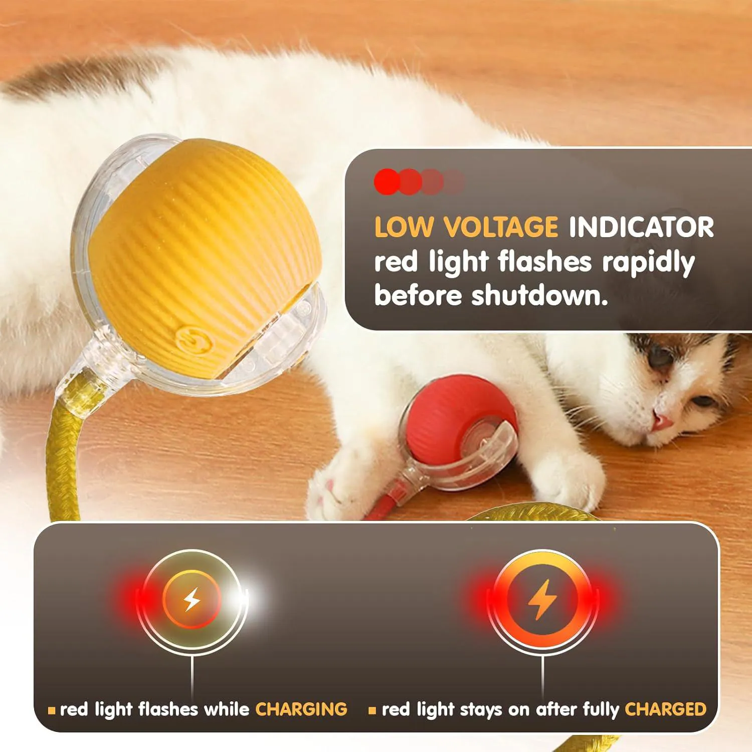 Pelota Inteligente para Gatos con Movimiento Automático y Textura Ondulada 4