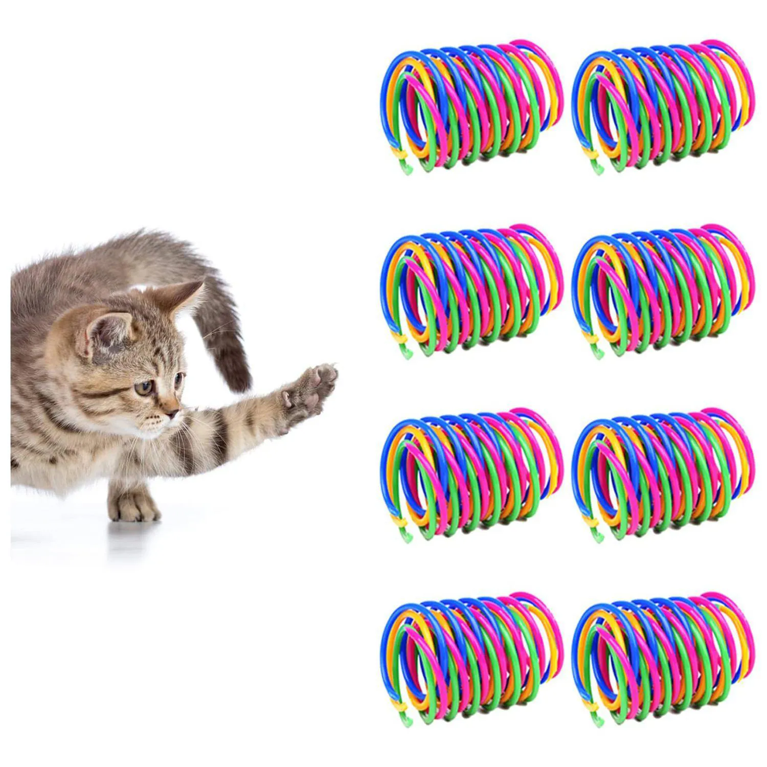 Juguetes de Resorte para Gatos con Colores Brillantes y Alta Elasticidad