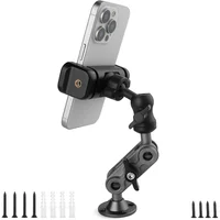 Soporte de Pared para Teléfono con Brazo Ajustable y Base Reforzada