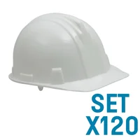 Casco Bunker Tafilete Rachet Blanco Set X 120 Unidades