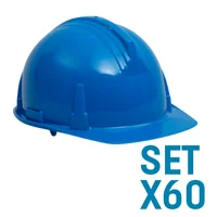 Casco Industrial Cremallera Azul Set X 60 Unidades