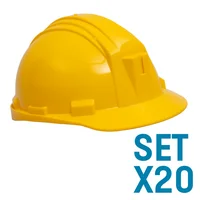 Casco Driller Minero Tafilete Rachet Amarillo Set X 20 Unidades