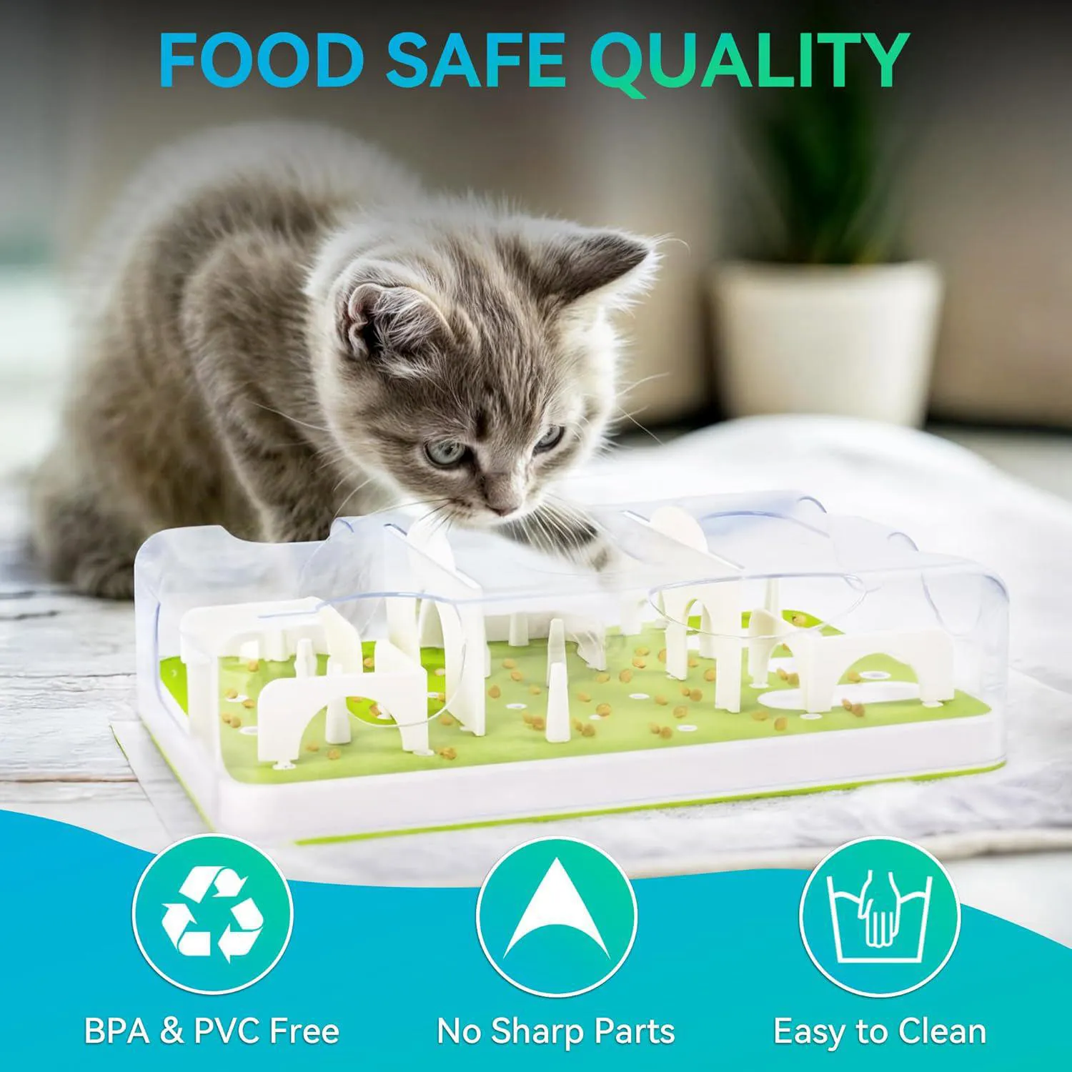 Comedero Interactivo para Gatos con Laberinto de Alimento y Estimulación Mental 4