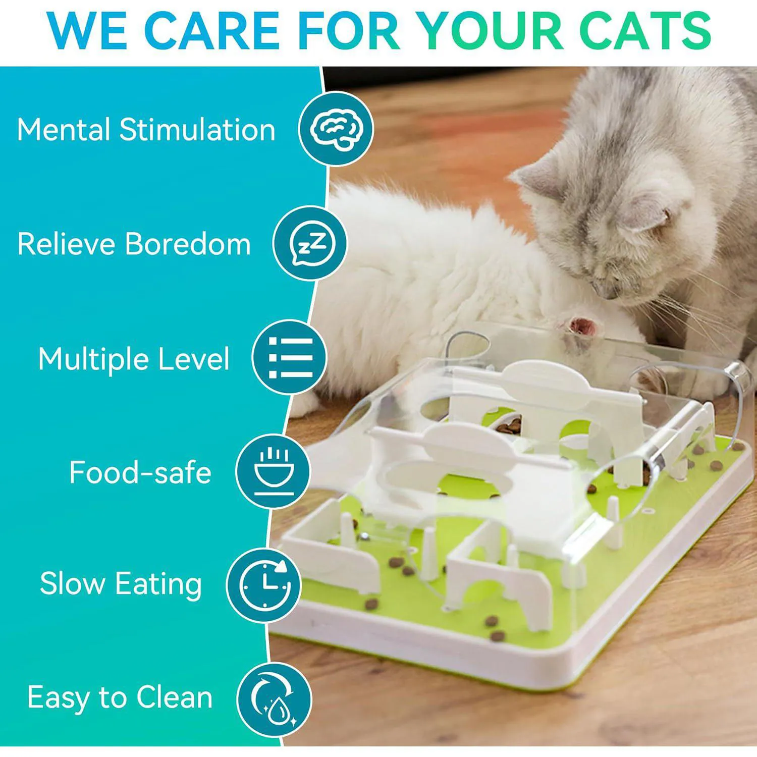 Comedero Interactivo para Gatos con Laberinto de Alimento y Estimulación Mental 5