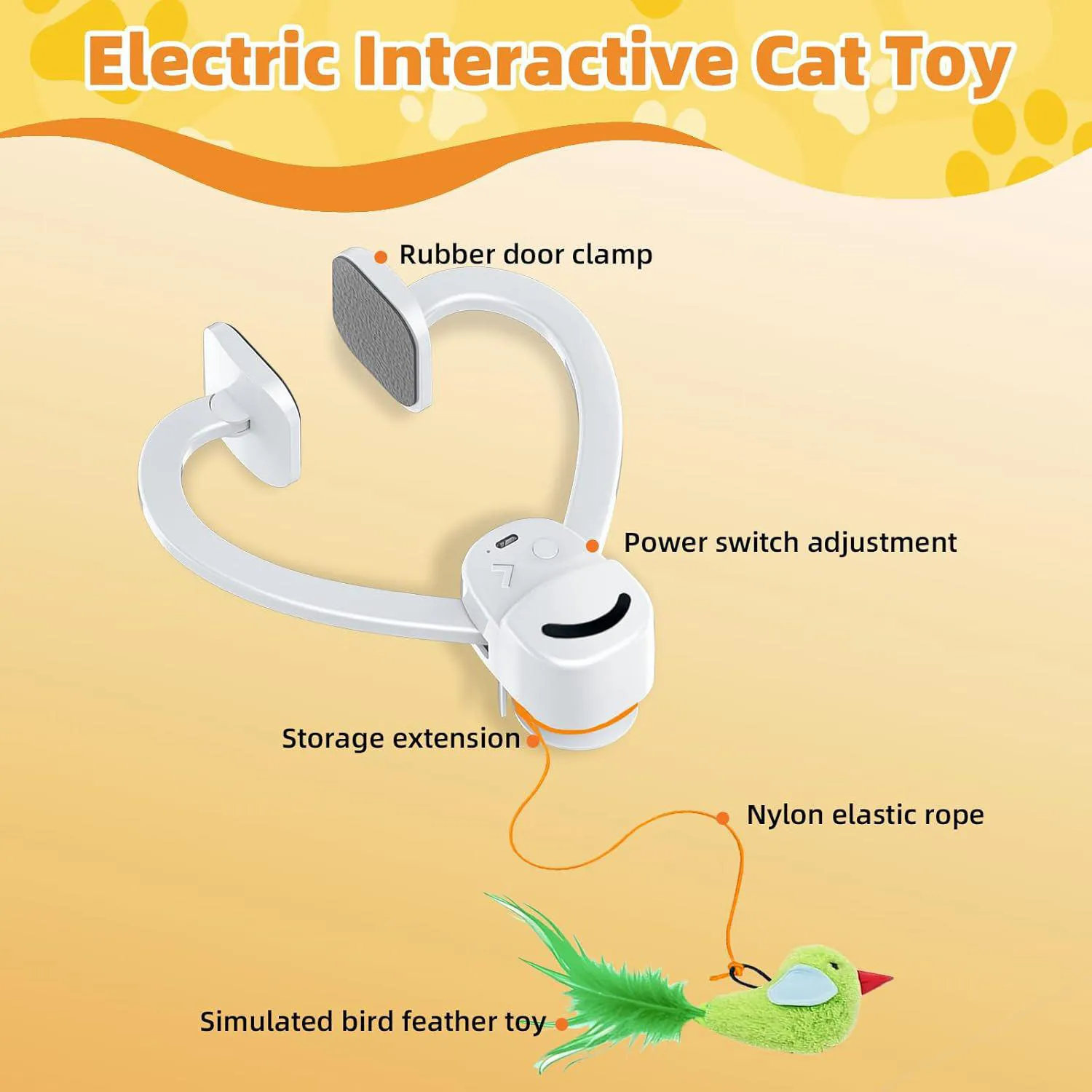Juguete Eléctrico Colgante para Gato con Ave Voladora Interactiva 6