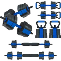 Juego De Mancuernas Ajustables Con Conector Para Entrenamiento Multifuncional En Casa