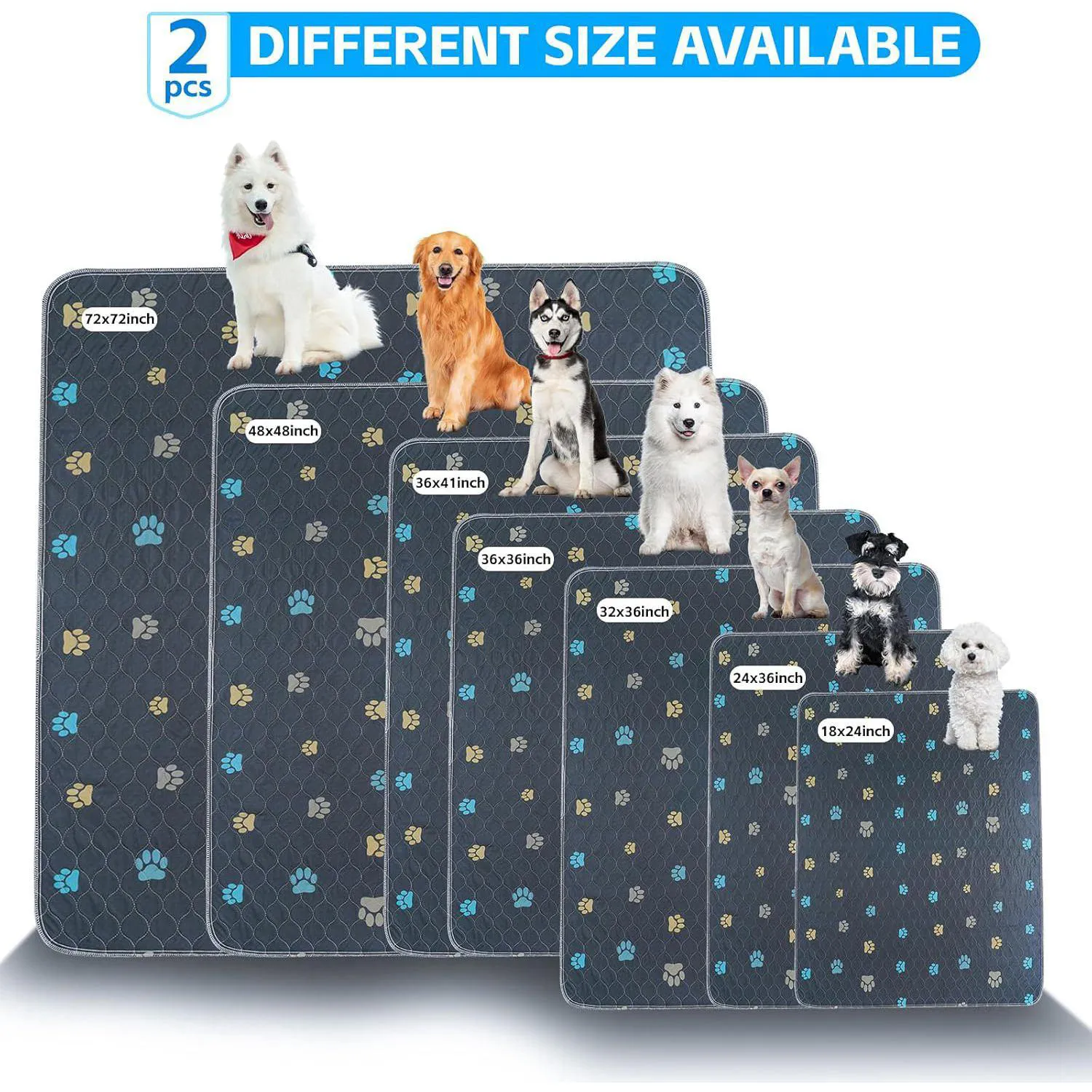 Almohadillas Lavables Para Perros Impermeables Reutilizables Y Antideslizantes 4