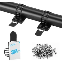 Clips Ajustables Para Organización De Cables Con Adhesivo Y Tornillos