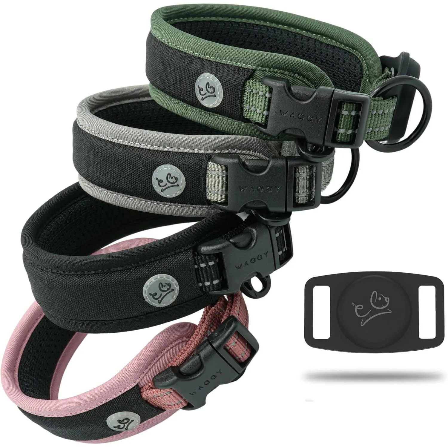 Collar Para Perro Con Soporte Airtag Ajuste Seguro Y Alta Resistencia