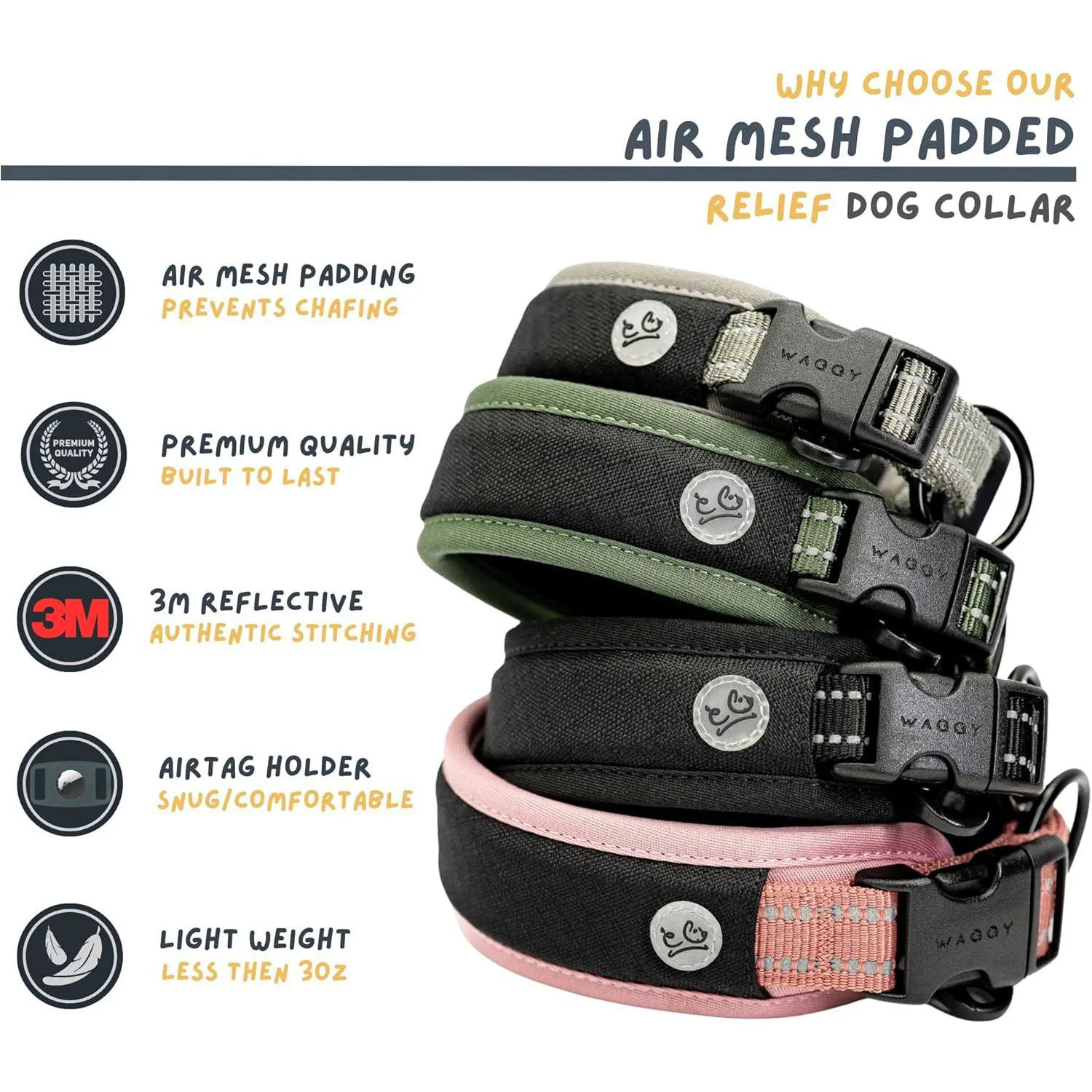 Collar Para Perro Con Soporte Airtag Ajuste Seguro Y Alta Resistencia 9