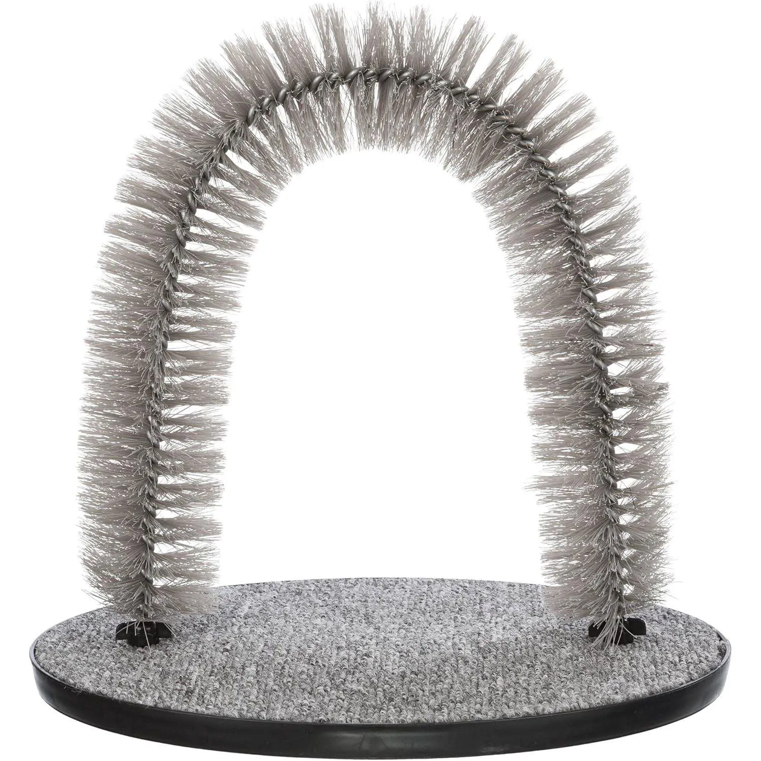Masajeador Para Gatos Con Arco De Autoaseo Y Base Rascadora De Alfombra