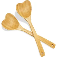 Juego de 2 Cucharas de Madera Corazón para Cocina Utensilios de Cocina Patelai