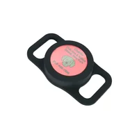 Correa Para Airtag De Mascota En Silicona Negra Con Ventana De Identificación Whalezon