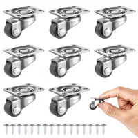 Ruedas Giratorias Pequeñas Caucho para Carpa Sibba 8 Pcs
