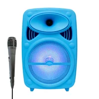 Bocina Bluetooth 8 Parlante Recargable Luces LED USB FM SD