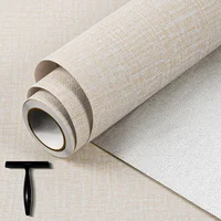 Papel Decorativo Autoadhesivo Texturizado Color Beige para Espacios Interiores