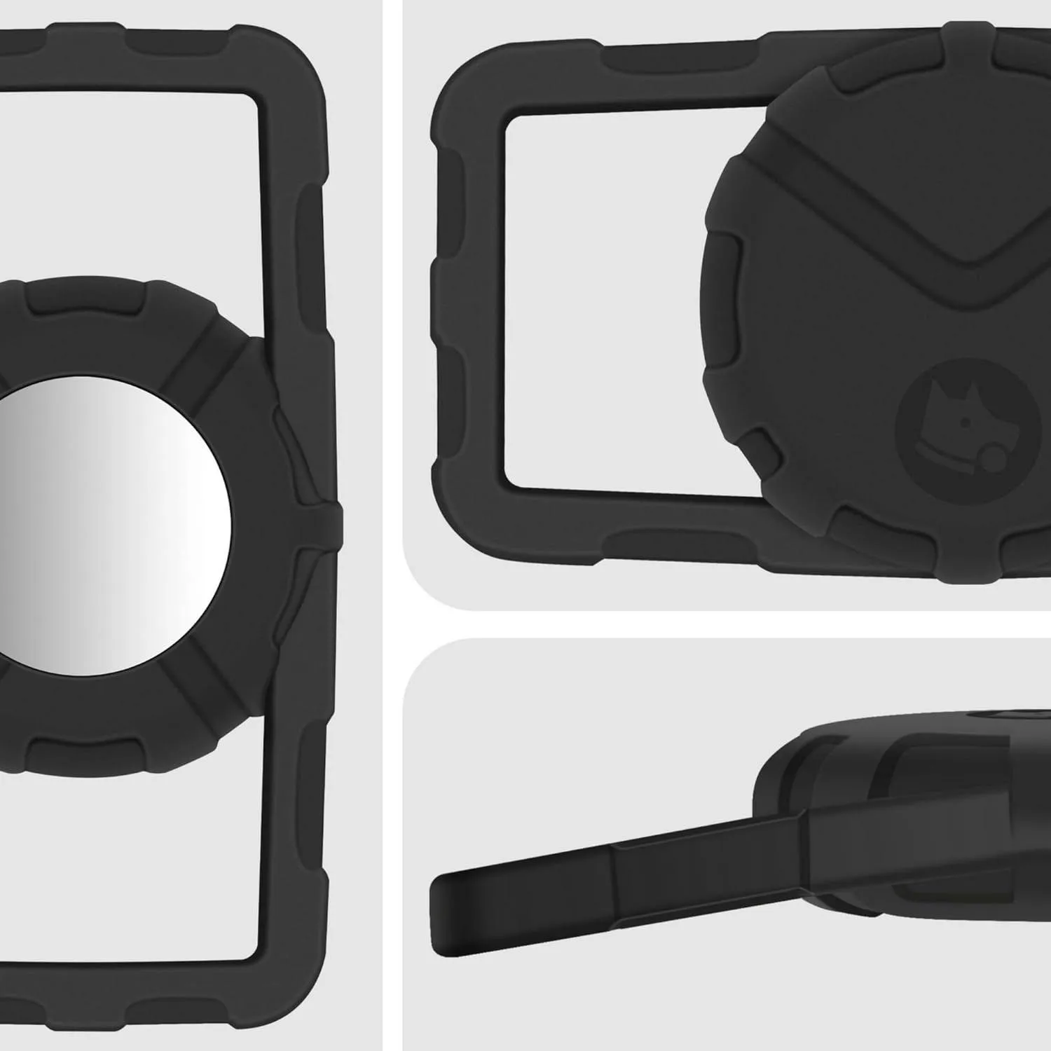 Soporte Para Airtag De Mascota En Silicona Negra Ultra Gruesa Para Collar Grande Fossa 7