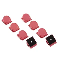 Set 8 Unds Clips Magnéticos para Tableros y Superficies Metálicas Fucsia