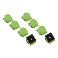 Set 8 Unds Clips Magnéticos para Tableros y Superficies Metálicas Verde