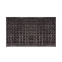Tapete De Entrada Cuadros 45X75 Cm Negro