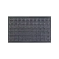 Tapete De Entrada Cuadros 45X75 Cm Gris
