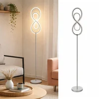Lámpara de Piso Led Infinito Silver Luz Cálida