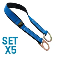 Anclaje 2 Argollas 1.5m Armadura Certificación SGS Set X 5 Unidades