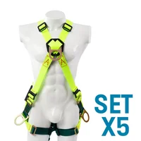 Arnés Multipropósito 4 Argolla en X High Visibility Set X 5 Unidades