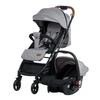 Coche Maleta + Portabebé Gris Eb198