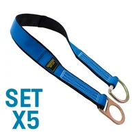 Banda de Anclaje 2 Argollas 1m Certificación SGS Set X 5 Unidades