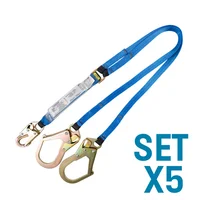 Eslinga Absorbedor Doble Terminal 1.8m Set X 5 Unidades