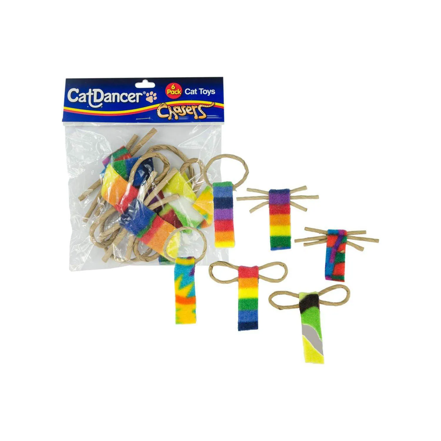 Juguete Interactivo para Gatos con Varita Flexible y Flecos de Colores