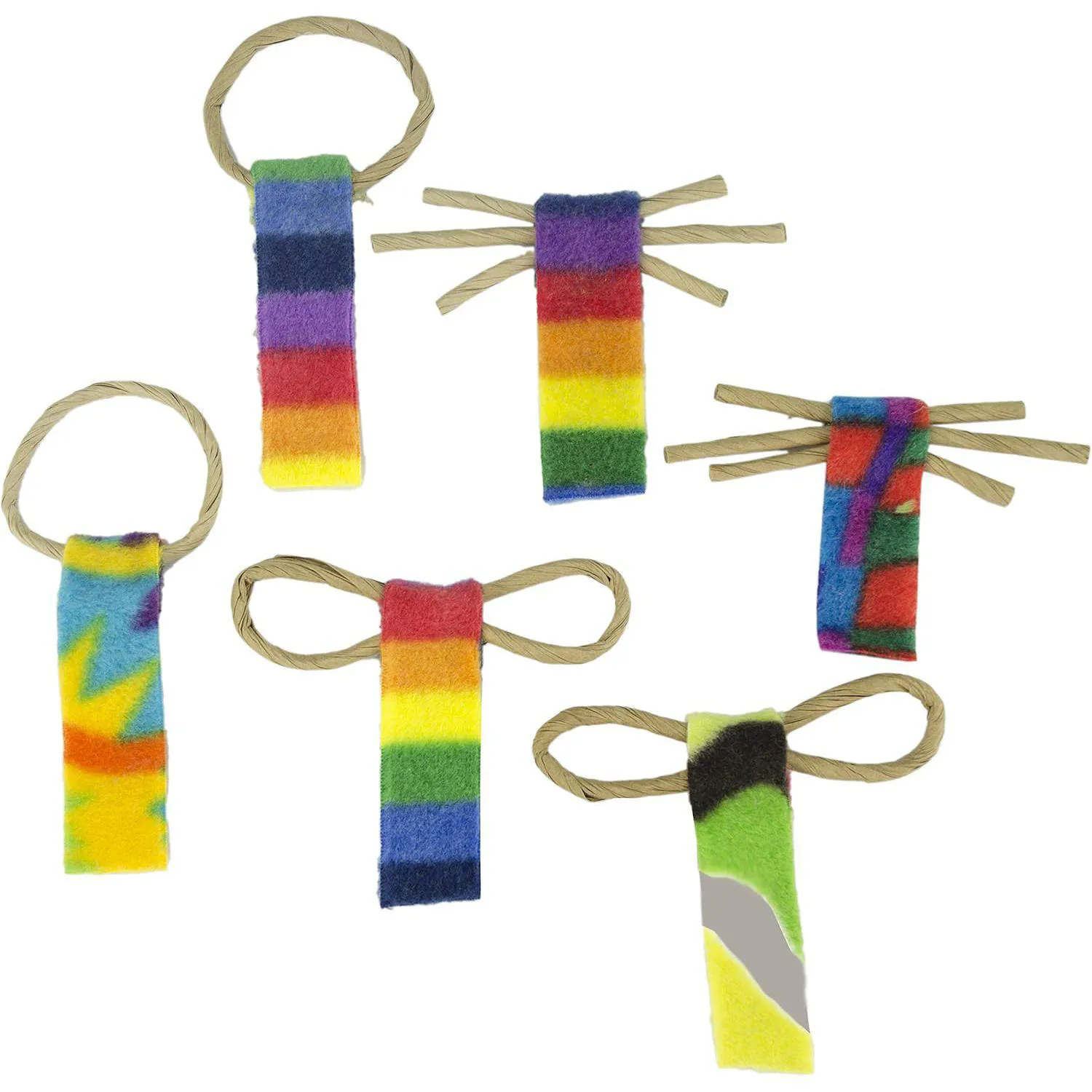 Juguete Interactivo para Gatos con Varita Flexible y Flecos de Colores 5