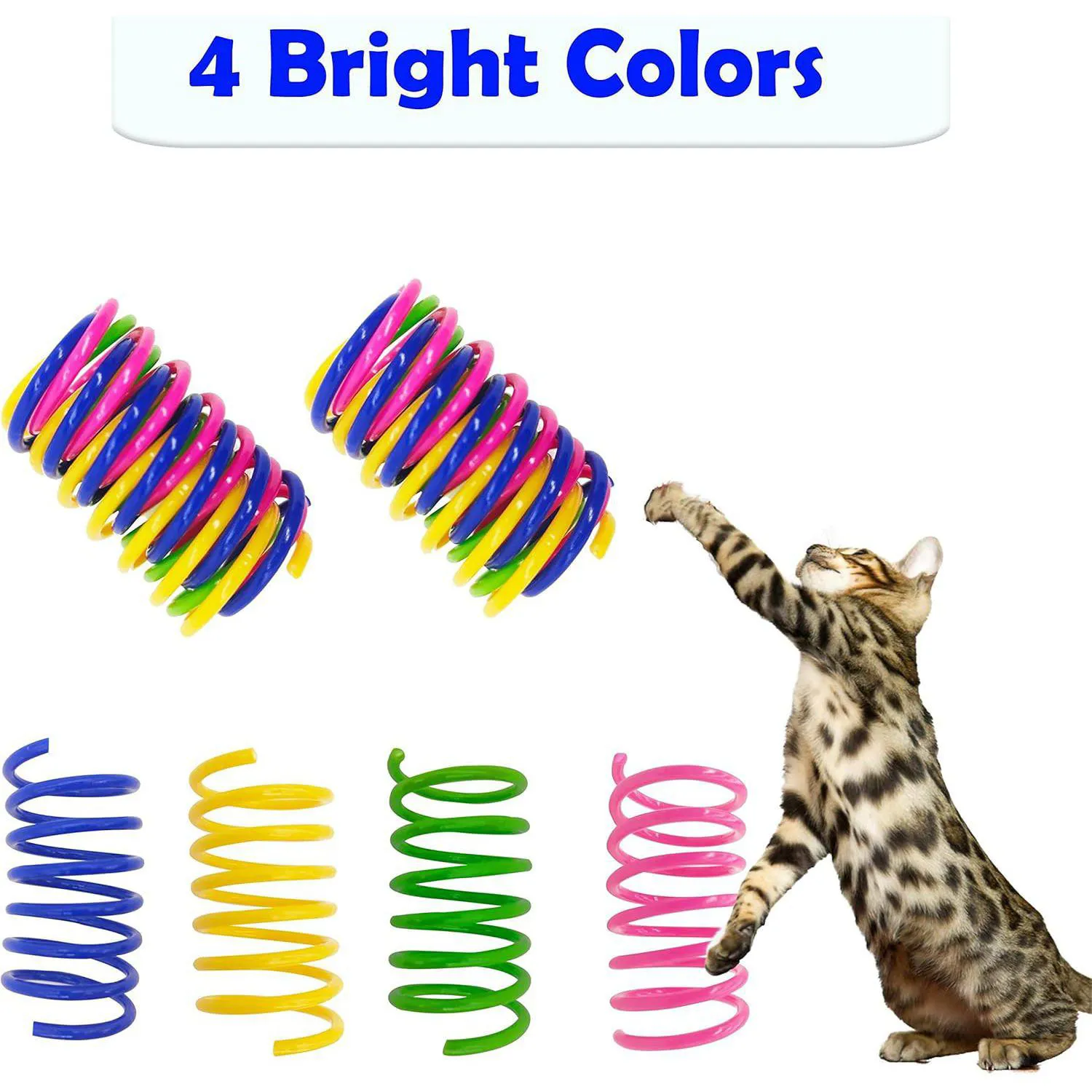 Juguetes de Resorte para Gatos con Diseño Colorido y Material Seguro 4